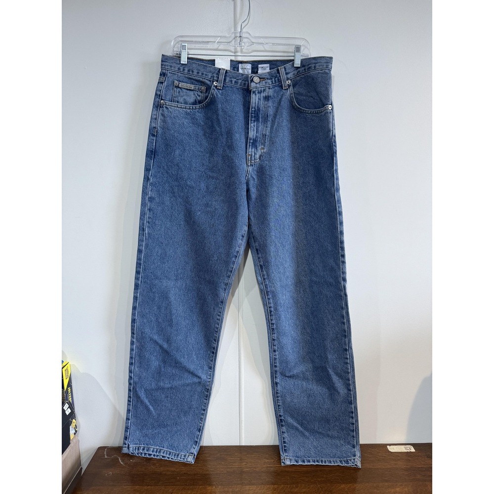 VTG Calvin Klein Jeans Mens 34x32 Blue Denim Regular Fit Straight Leg Medium